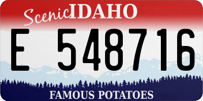 ID license plate E548716