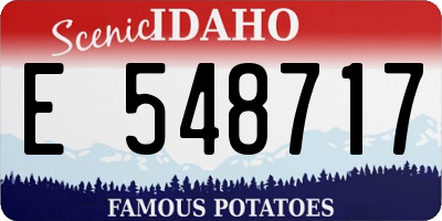 ID license plate E548717