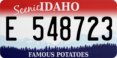 ID license plate E548723