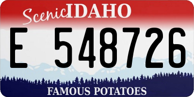 ID license plate E548726