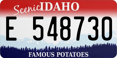 ID license plate E548730