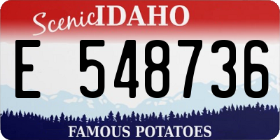 ID license plate E548736