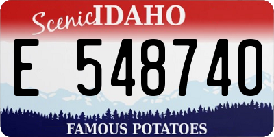 ID license plate E548740