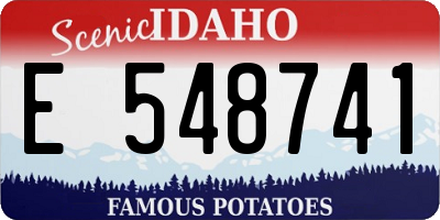 ID license plate E548741