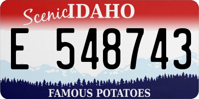 ID license plate E548743
