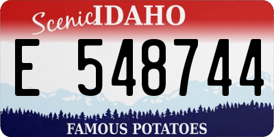 ID license plate E548744
