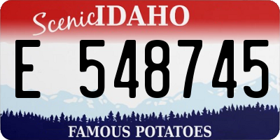 ID license plate E548745