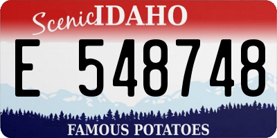ID license plate E548748