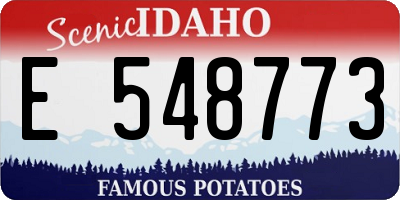 ID license plate E548773