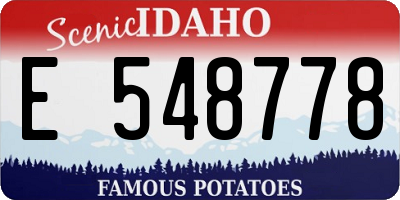 ID license plate E548778