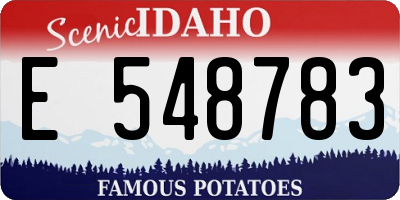 ID license plate E548783