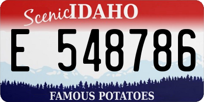 ID license plate E548786