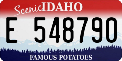ID license plate E548790