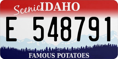 ID license plate E548791