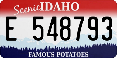 ID license plate E548793