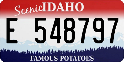 ID license plate E548797