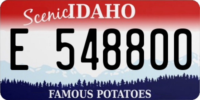 ID license plate E548800