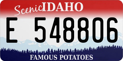 ID license plate E548806