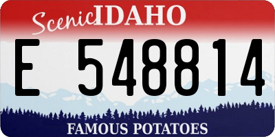 ID license plate E548814
