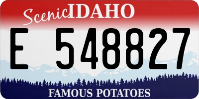 ID license plate E548827