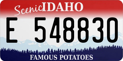 ID license plate E548830