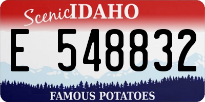 ID license plate E548832