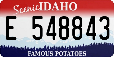 ID license plate E548843