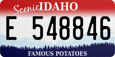 ID license plate E548846