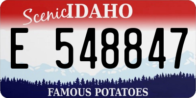 ID license plate E548847