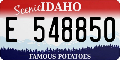 ID license plate E548850