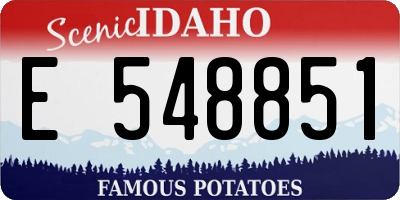 ID license plate E548851