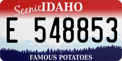 ID license plate E548853