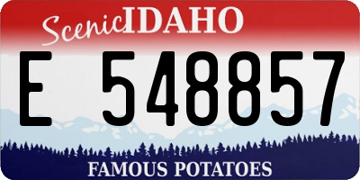 ID license plate E548857