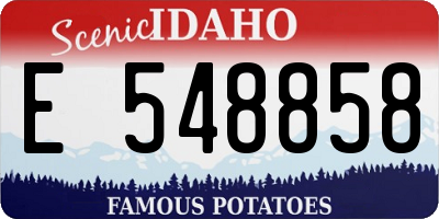 ID license plate E548858