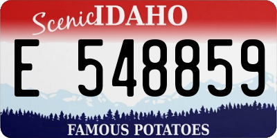 ID license plate E548859