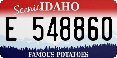 ID license plate E548860