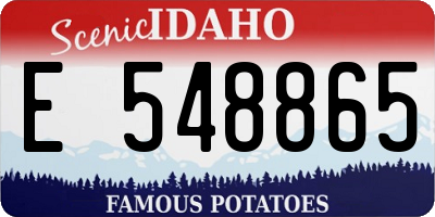 ID license plate E548865