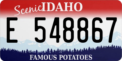 ID license plate E548867