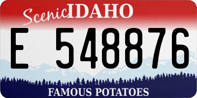 ID license plate E548876