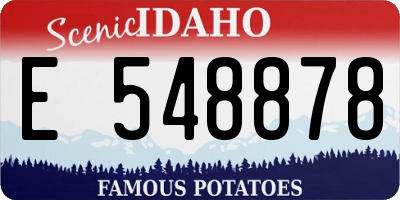 ID license plate E548878