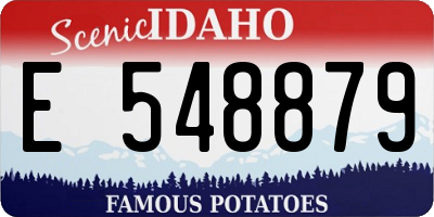 ID license plate E548879