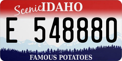 ID license plate E548880