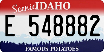 ID license plate E548882