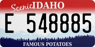 ID license plate E548885