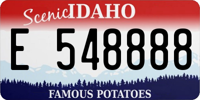 ID license plate E548888