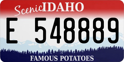 ID license plate E548889