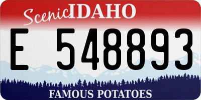 ID license plate E548893