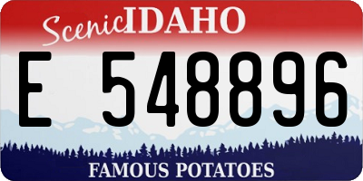 ID license plate E548896