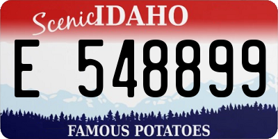 ID license plate E548899