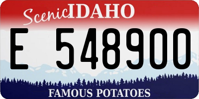ID license plate E548900